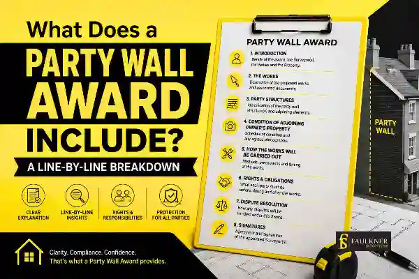 Party Wall Awards Explained Line-by-Line: What Property Owners and Neighbours Need to Know 1 What Does a Party Wall Award Include? A Line-by-Line Breakdown St-Albans
